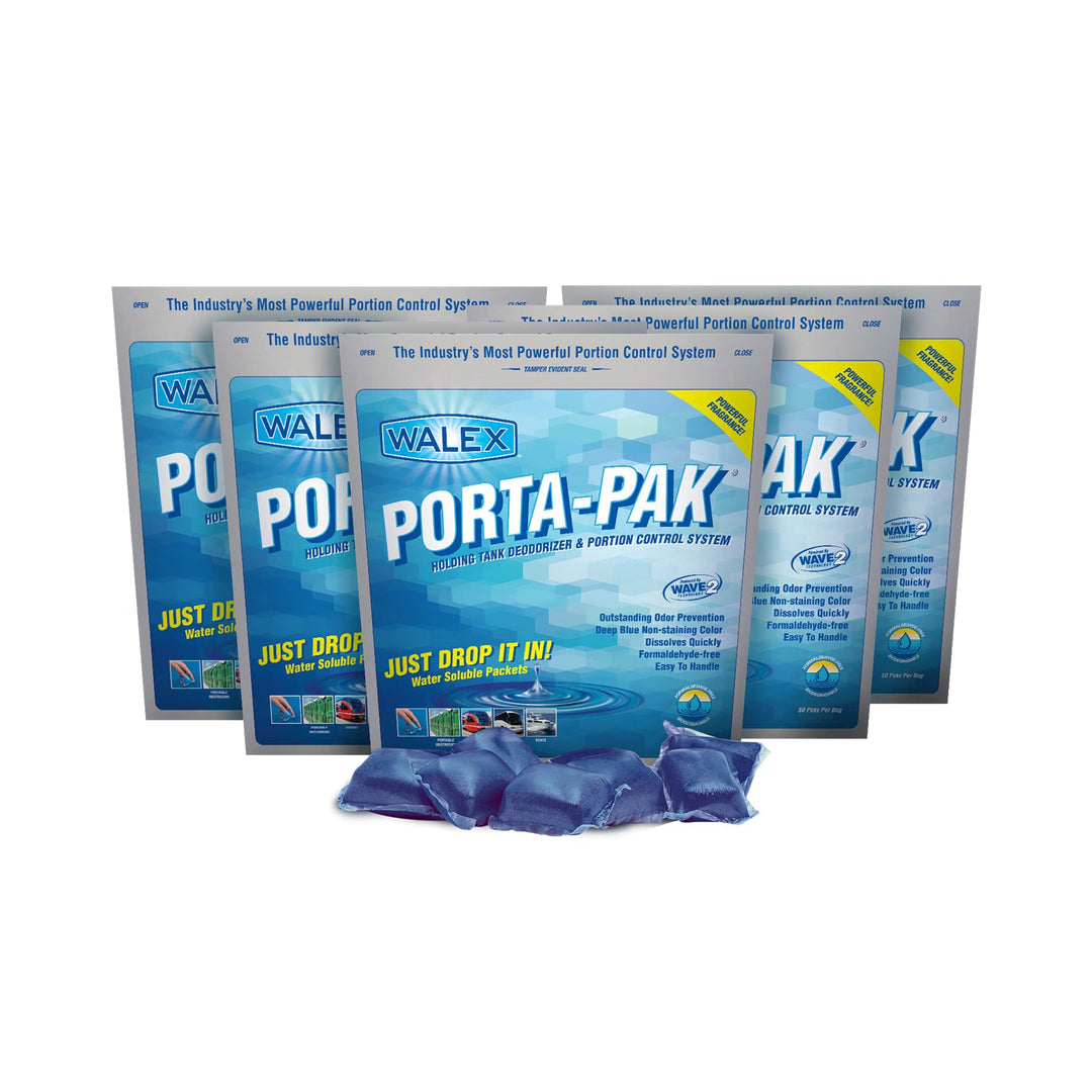 Walex Porta-Pak Black Holding Tank Deodorizer & Portion Control System Drop-Ins Fresh Scent 250 Pack