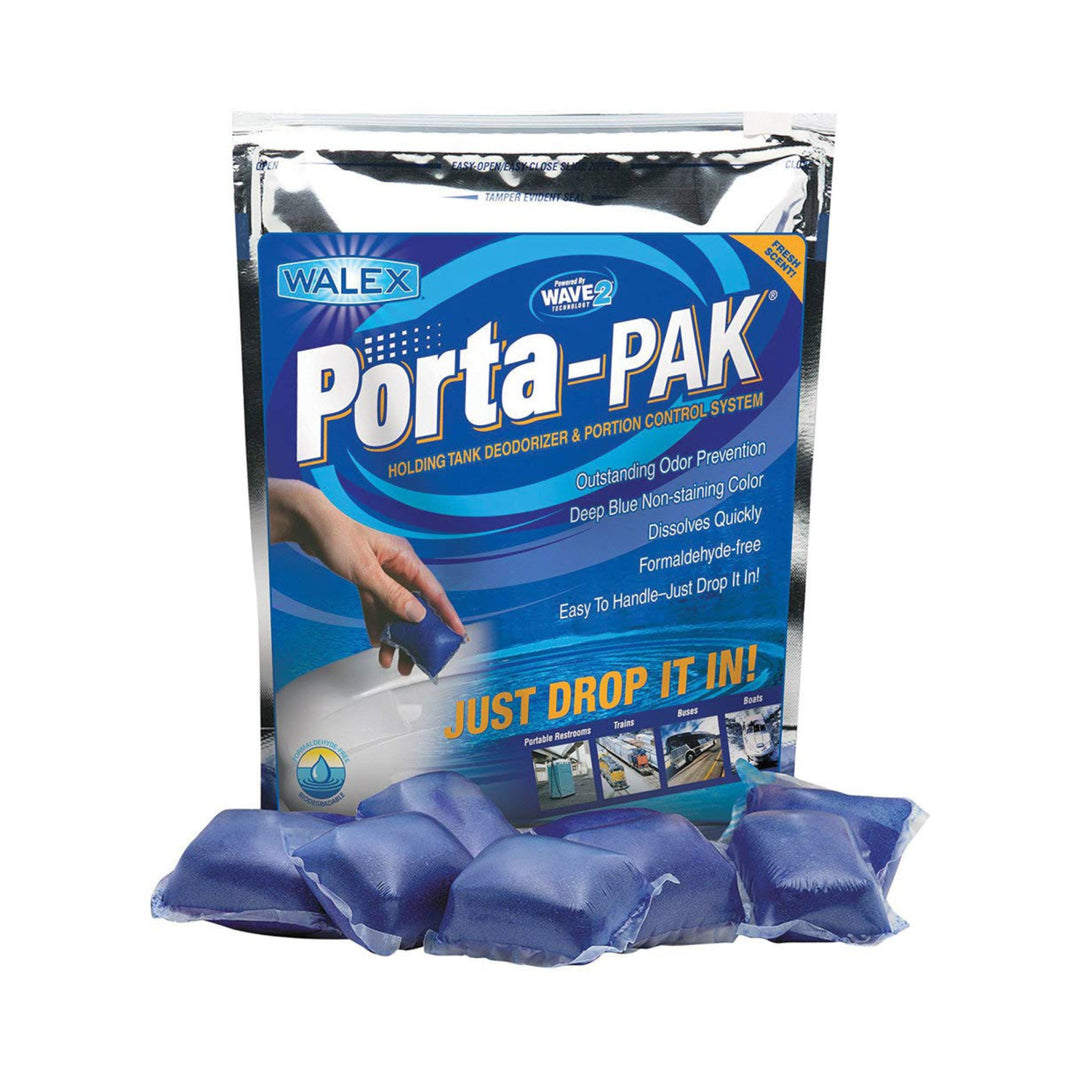 Walex Porta-Pak Black Holding Tank Deodorizer & Portion Control System Drop-Ins Fresh Scent 50 Pack