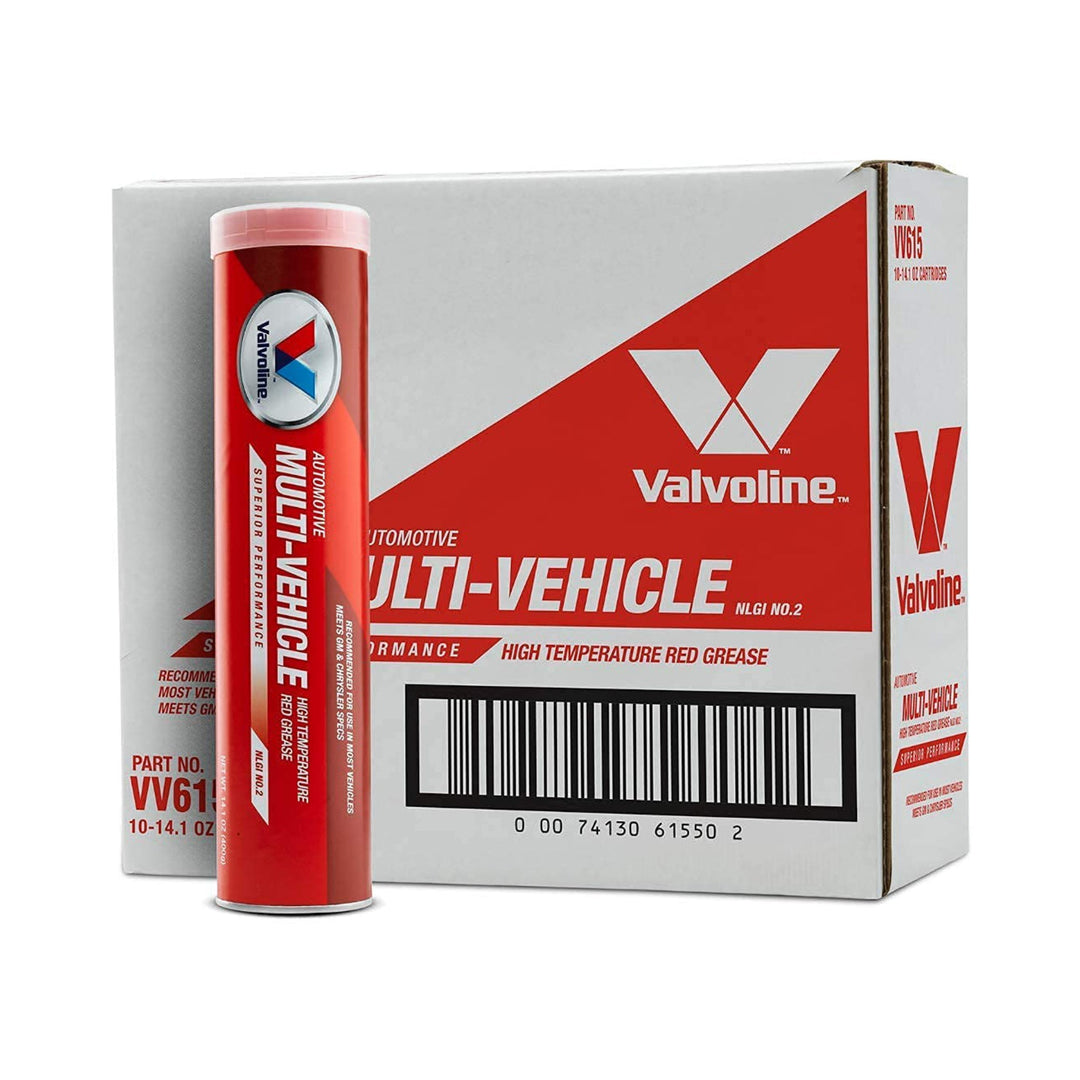 Valvoline Multi-Vehicle High Temperature Red Grease 14.1 oz 10 Pack VV615