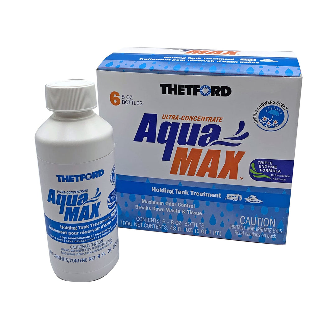 Thetford AquaMax Waste Tank Tank Treatment Spring Showers Scent 8 oz 6 Pack 96634