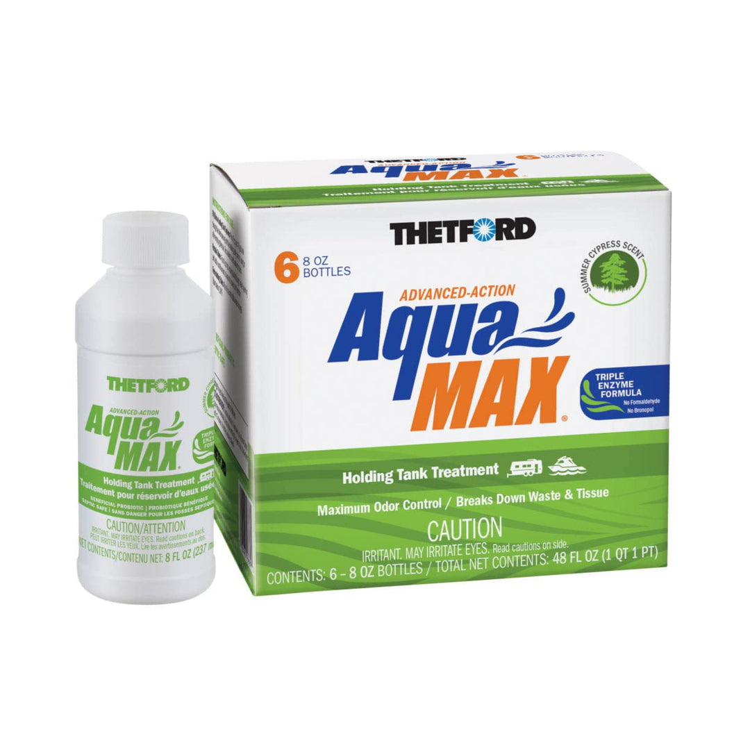 Thetford AquaMax Waste Tank Tank Treatment Summer Cypress Scent 8 oz 6 Pack 96689