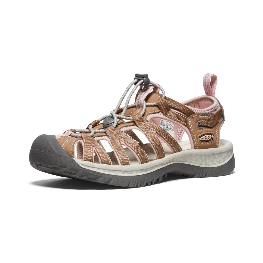 KEEN Whisper Closed Toe Sandals Women's Toasted Coconut/Peach Whip