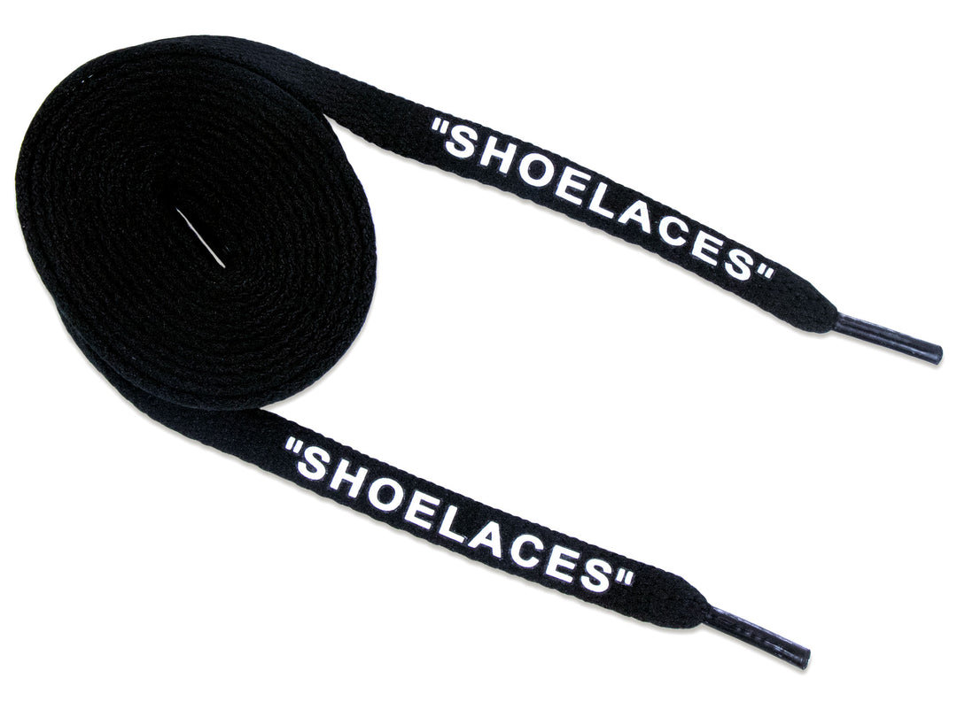 Off-White Style Quote Replacement Shoe Laces – Black/White
