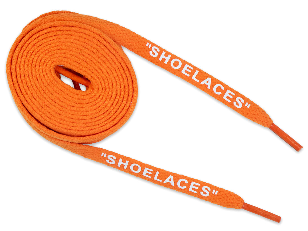 Off-White Style Quote Replacement Shoe Laces – Orange/White