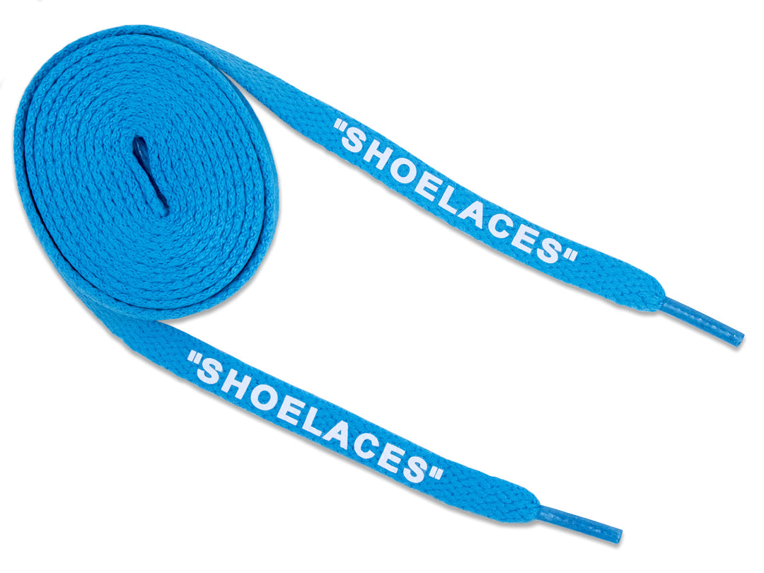 Off-White Style Quote Replacement Shoe Laces – Sky Blue