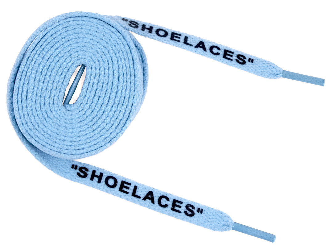 Off-White Style Quote Replacement Shoe Laces – Pale Blue