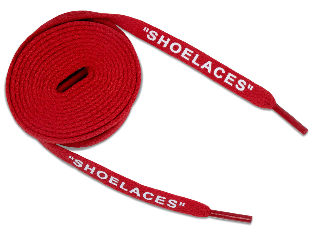 Off-White Style Quote Replacement Shoe Laces – Red/White
