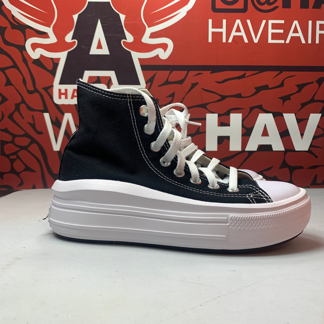 Converse Chuck Taylor All Star Move Lift Platform High Black/White Womens Size 6.5 Lightly Worn