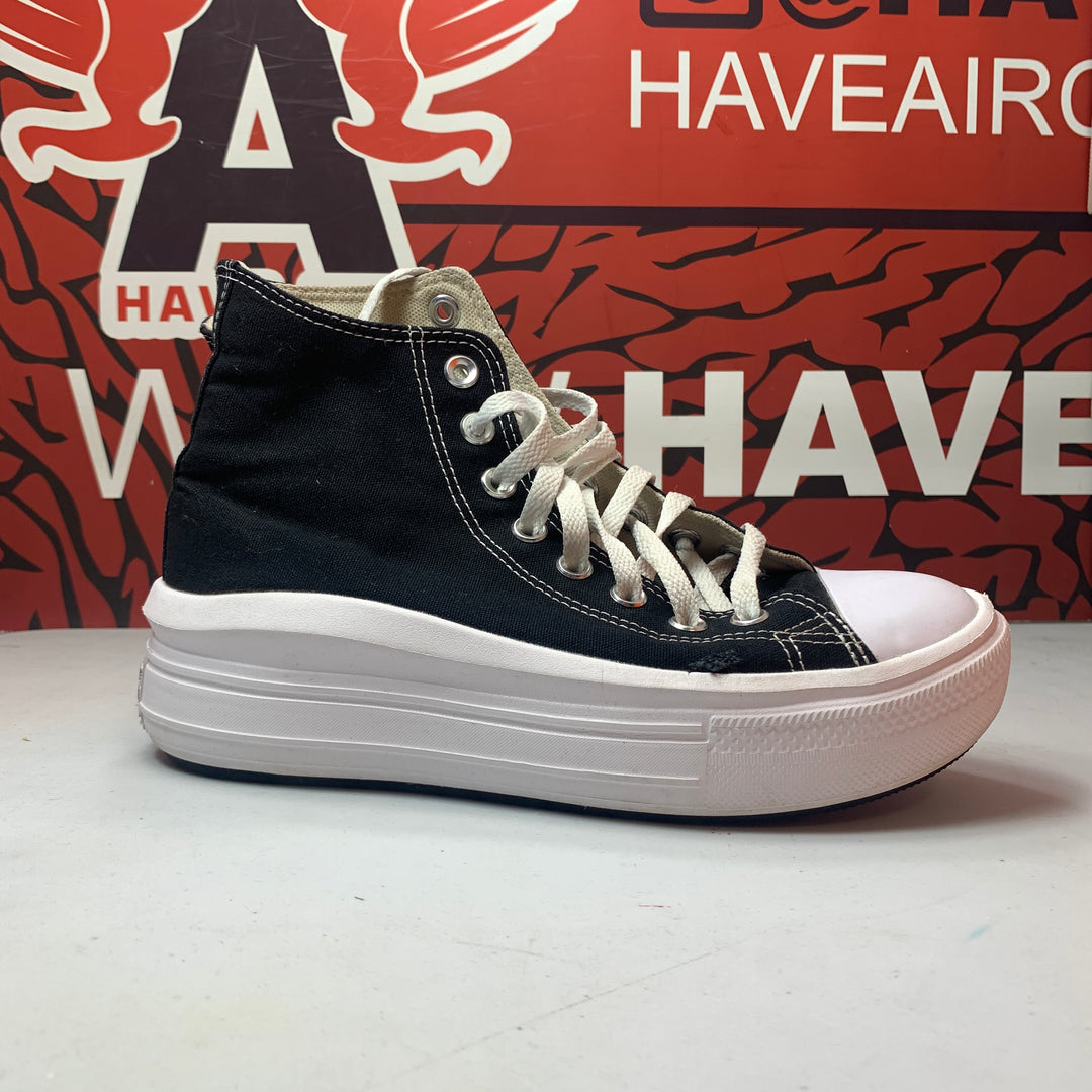 Converse Chuck Taylor All Star Move Lift Platform High Black/White Womens Size 8 Worn