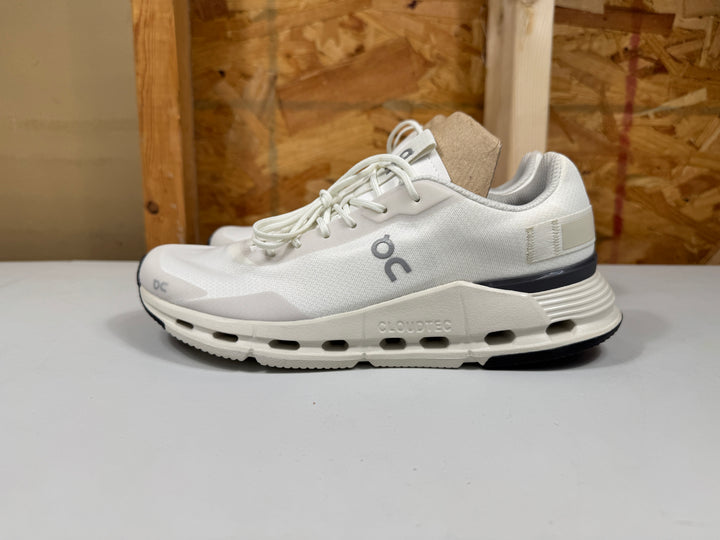 On Running Cloudnova Running Shoes White/Eclipse Womens Size 7.5 Lightly Worn