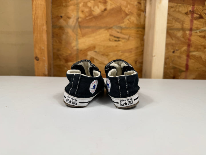Converse Chuck Taylor All Star Cribster Canvas Black/Natural Ivory/White  Size 3C (Infant & Toddler) Lightly Worn 865156C