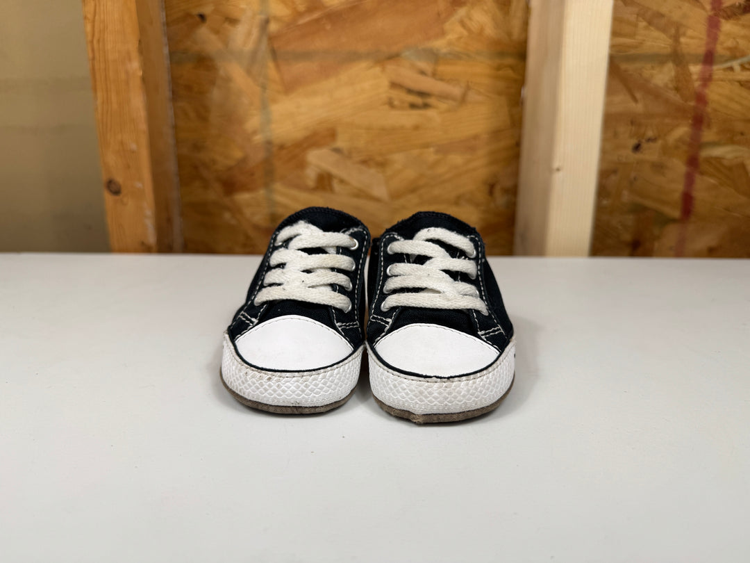 Converse Chuck Taylor All Star Cribster Canvas Black/Natural Ivory/White  Size 3C (Infant & Toddler) Lightly Worn 865156C