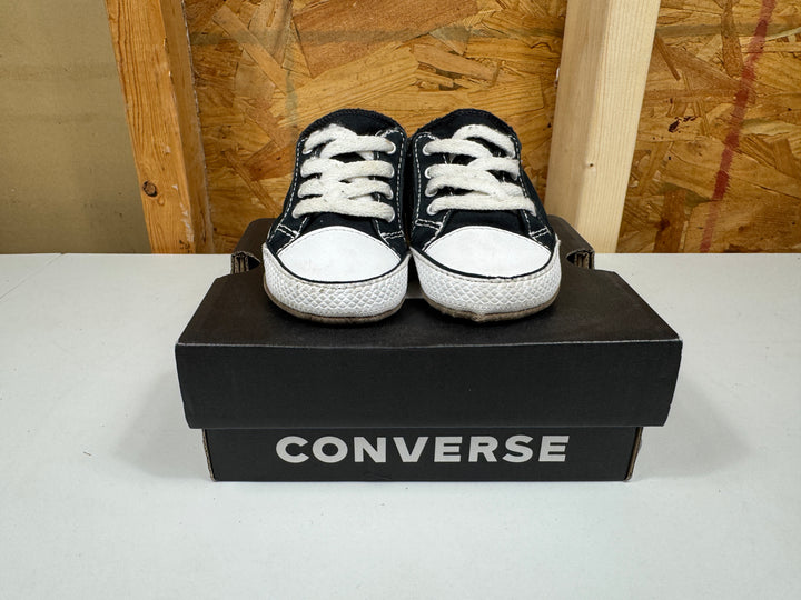 Converse Chuck Taylor All Star Cribster Canvas Black/Natural Ivory/White  Size 3C (Infant & Toddler) Lightly Worn 865156C