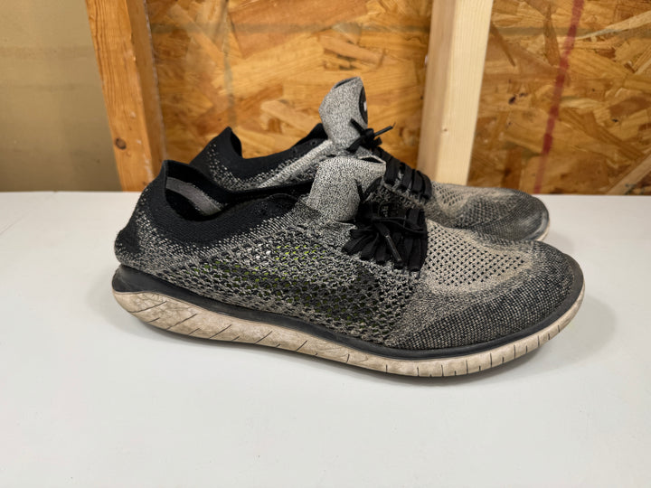 Nike Free Run Flyknit 2018 White/Grey/Black Mens Size 13 Worn 942838-101