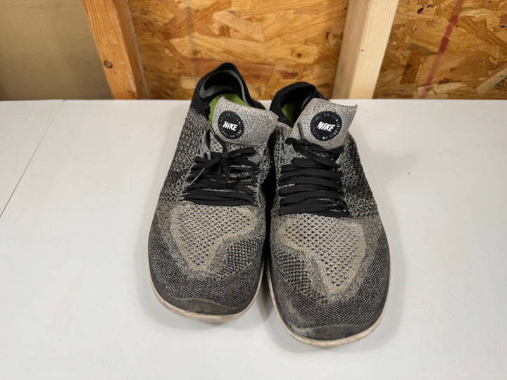 Nike Free Run Flyknit 2018 White/Grey/Black Mens Size 13 Worn 942838-101
