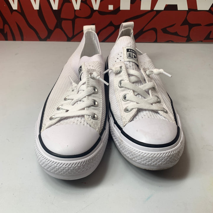 Converse Chuck Taylor All Star Shoreline Knit Slip On White/Black Womens Size 7.5 Worn