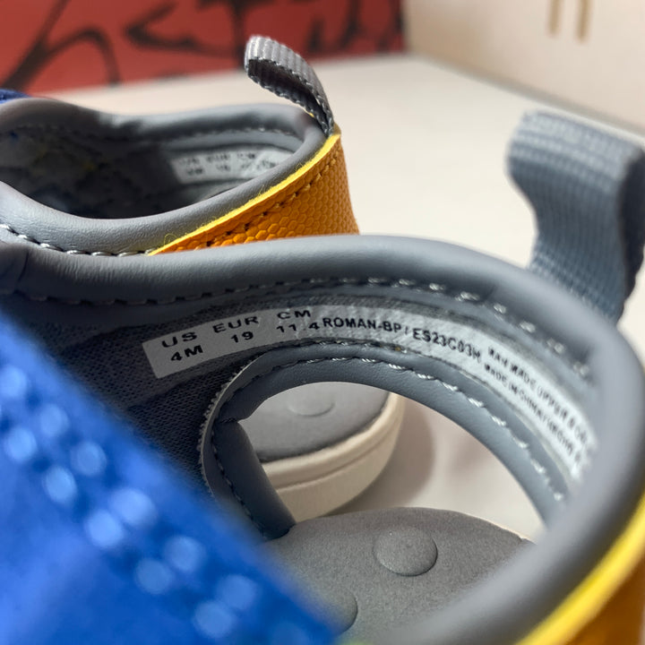 Carters Every Step Toddler Sandals Blue/Grey/Yellow  Size 4 Toddler Lightly Worn