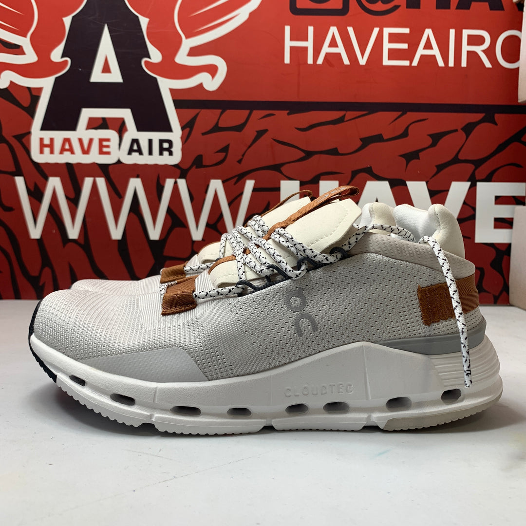 On Running Cloudnova Running Shoes White/Pearl Womens Size 7 Lightly Worn