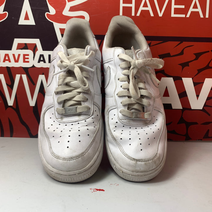 Nike Air Force 1 Low All White  Size Men's 8.5/Women's 10 Worn