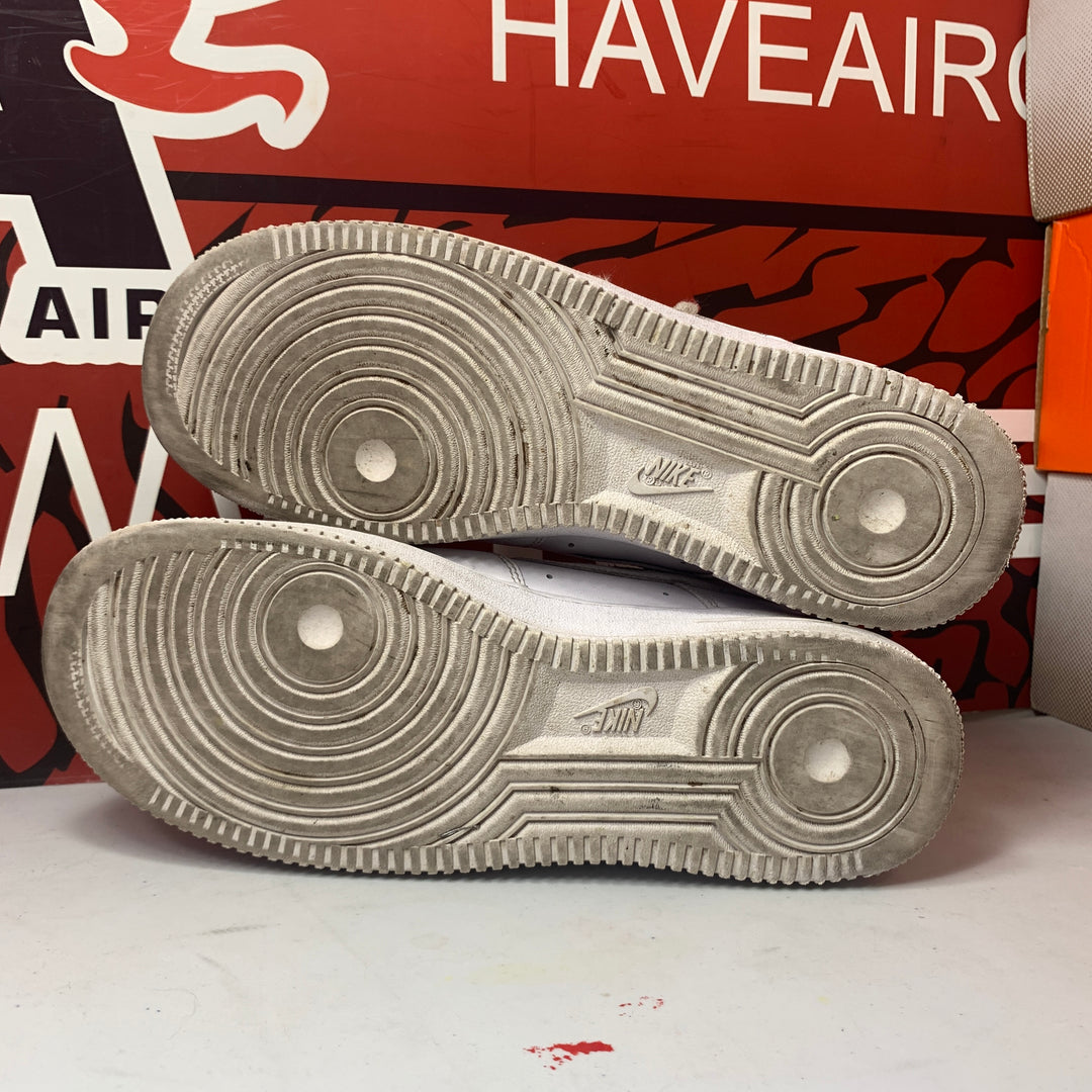 Nike Air Force 1 Low All White  Size Men's 8.5/Women's 10 Worn