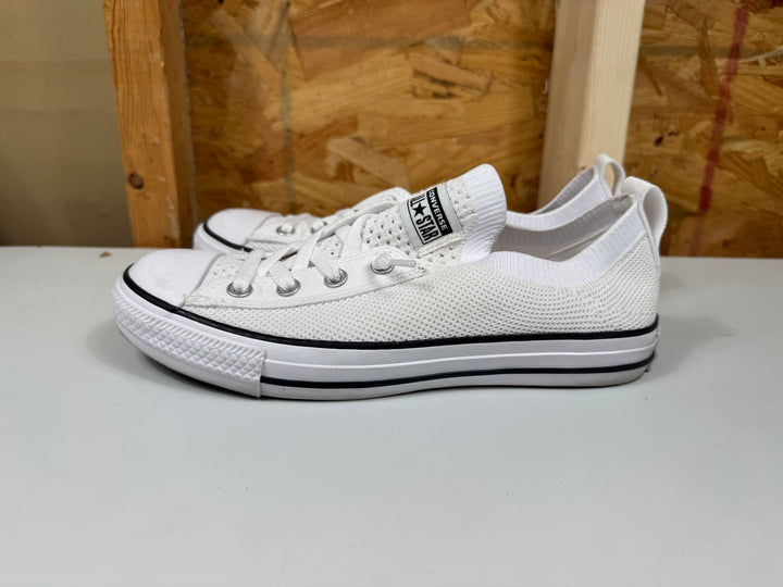 Converse Chuck Taylor All Star Shoreline Knit Slip On White/Black Womens Size 8.5 Lightly Worn 565490F