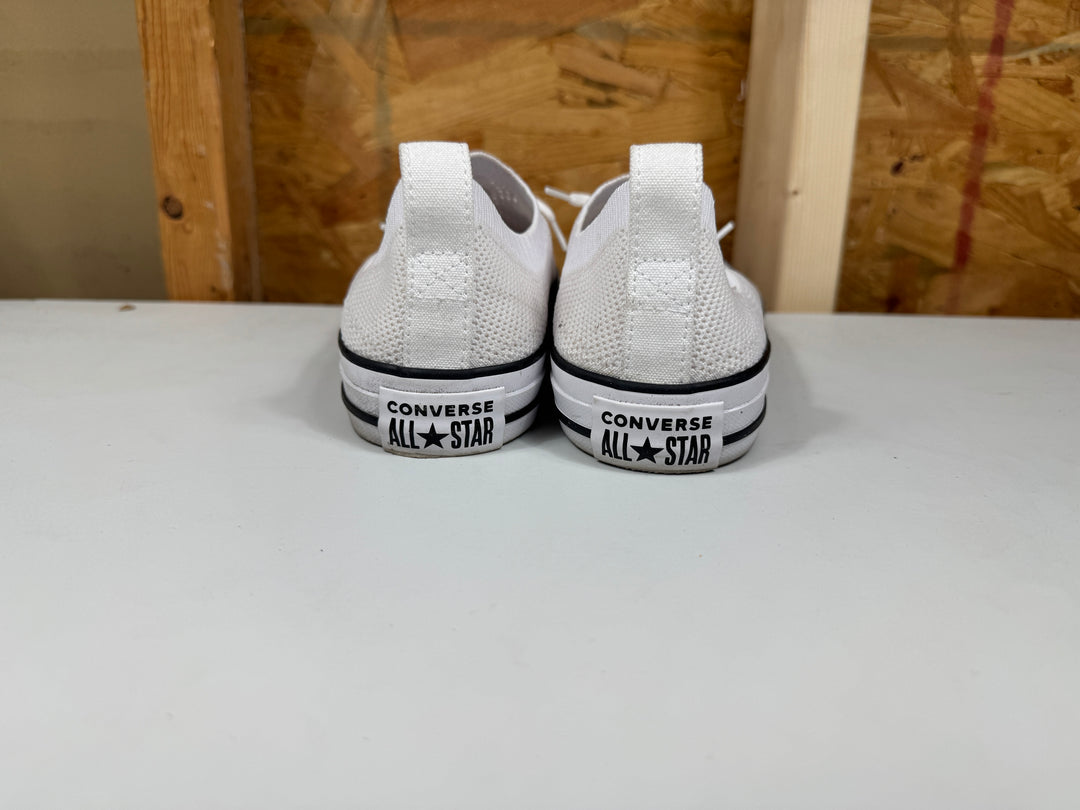 Converse Chuck Taylor All Star Shoreline Knit Slip On White/Black Womens Size 8.5 Lightly Worn 565490F