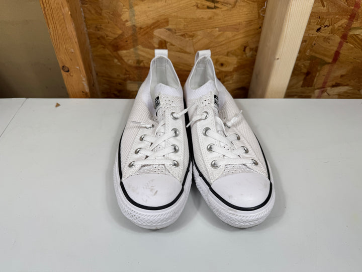 Converse Chuck Taylor All Star Shoreline Knit Slip On White/Black Womens Size 8.5 Lightly Worn 565490F