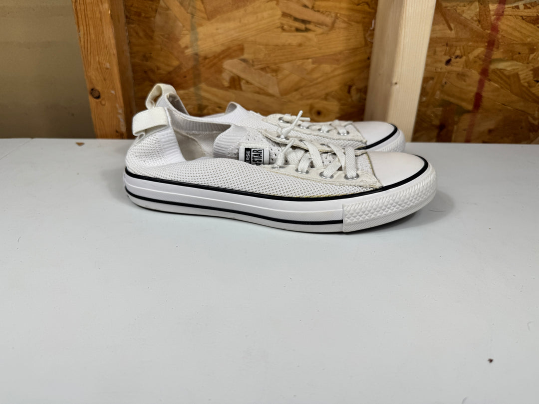Converse Chuck Taylor All Star Shoreline Knit Slip On White/Black Womens Size 7 Lightly Worn 565490F