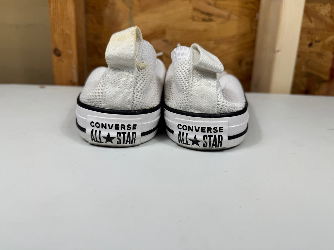 Converse Chuck Taylor All Star Shoreline Knit Slip On White/Black Womens Size 7 Lightly Worn 565490F