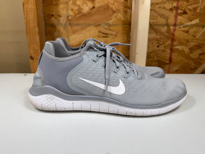 Nike Free Run 2018 Wolf Grey/White Mens Size 12 Lightly Worn 942836-003