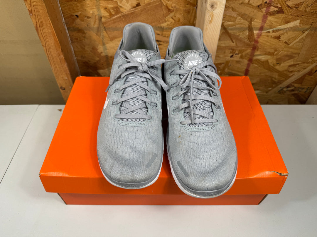 Nike Free Run 2018 Wolf Grey/White Mens Size 12 Lightly Worn 942836-003
