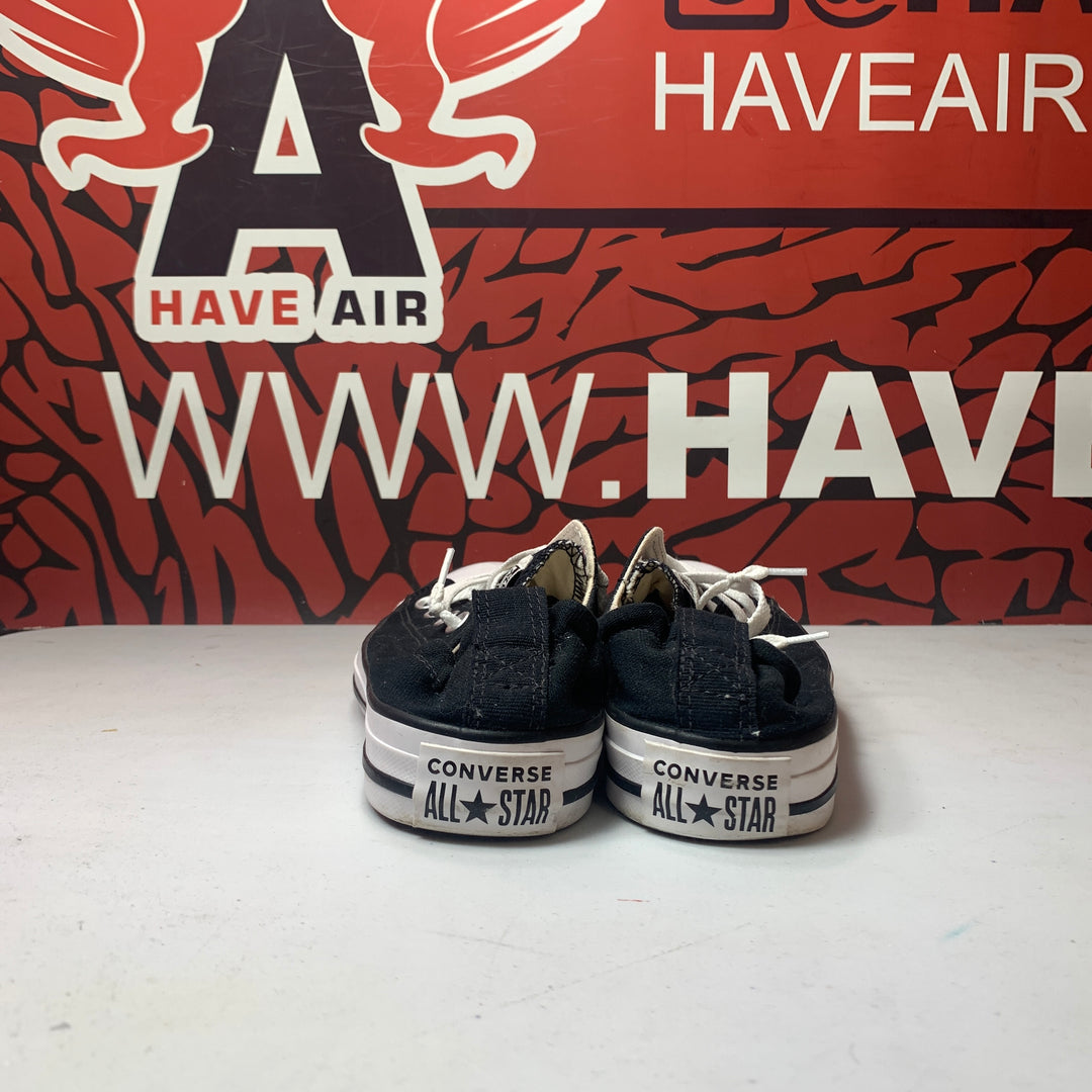 Converse Chuck Taylor All Star Shoreline Slip On Black/White Womens Size 7 Worn