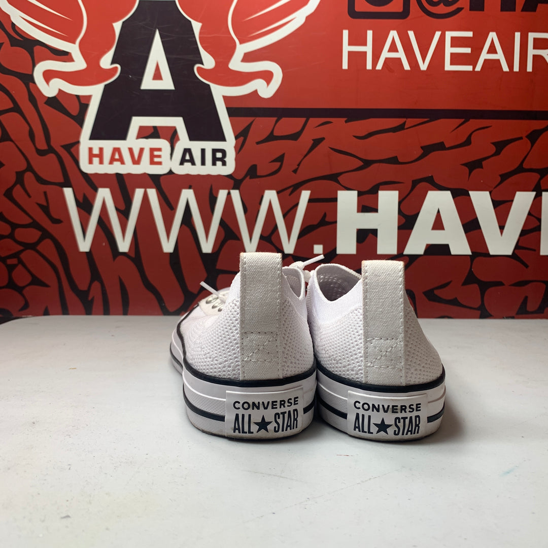 Converse Chuck Taylor All Star Shoreline Knit Slip On White/Black Womens Size 7.5 Worn