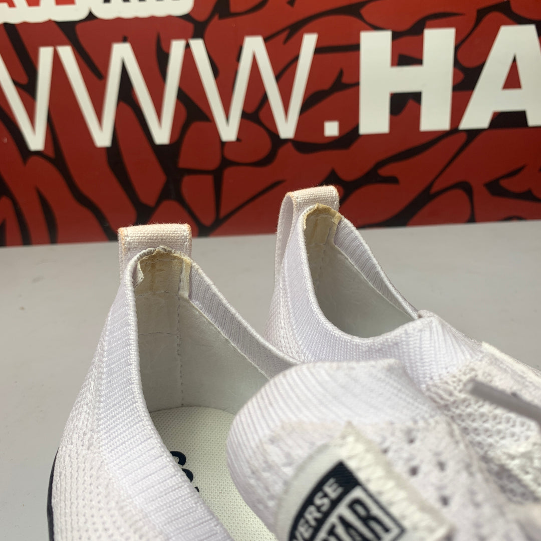 Converse Chuck Taylor All Star Shoreline Knit Slip On White/Black Womens Size 7.5 Worn