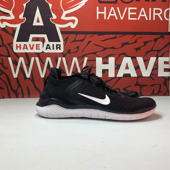 Nike Free Run 2018 Black/White Womens Size 8 Lightly Worn 942837-001