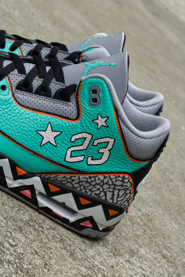 All-Star Game Nike Air Jordan 3 Custom Shoes