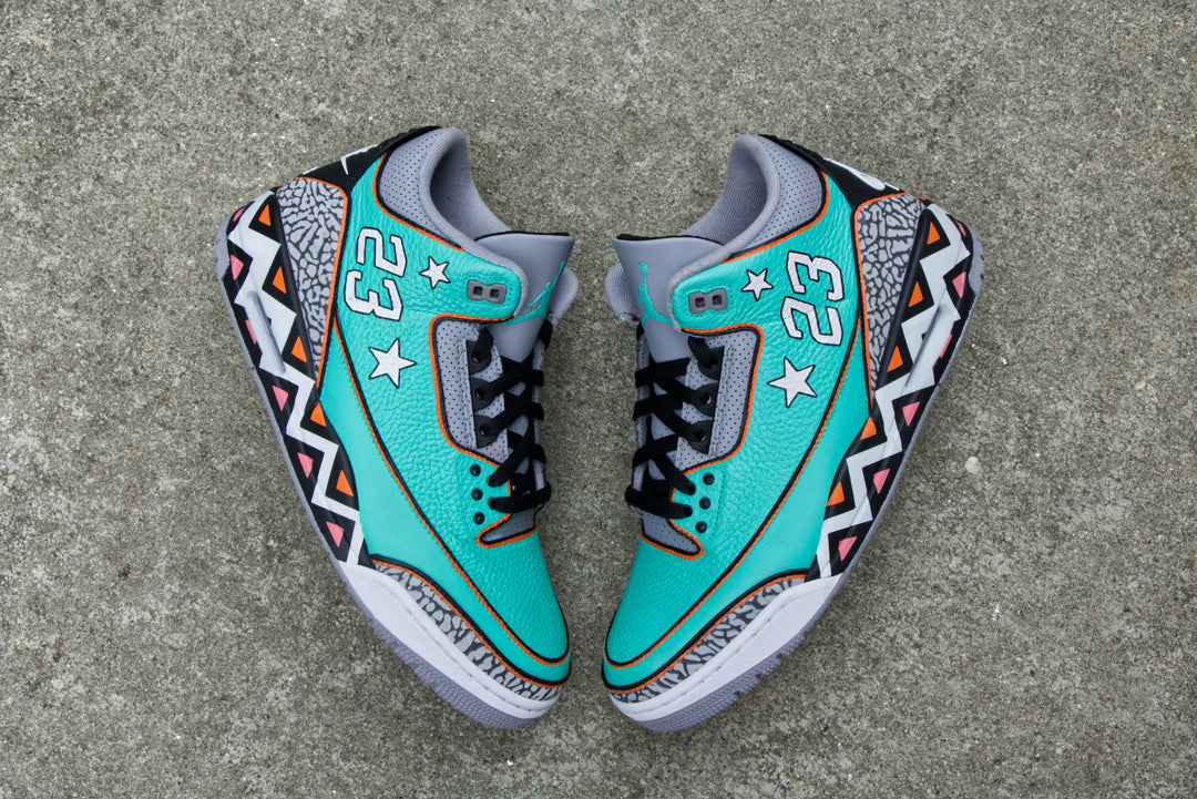 All-Star Game Nike Air Jordan 3 Custom Shoes