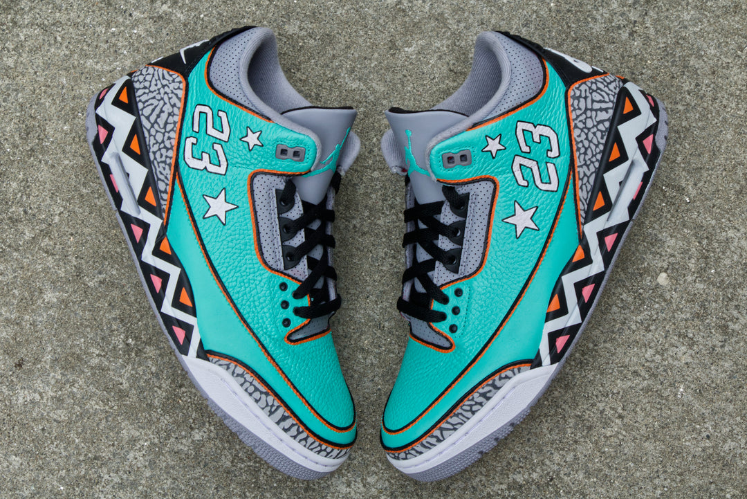 All-Star Game Nike Air Jordan 3 Custom Shoes