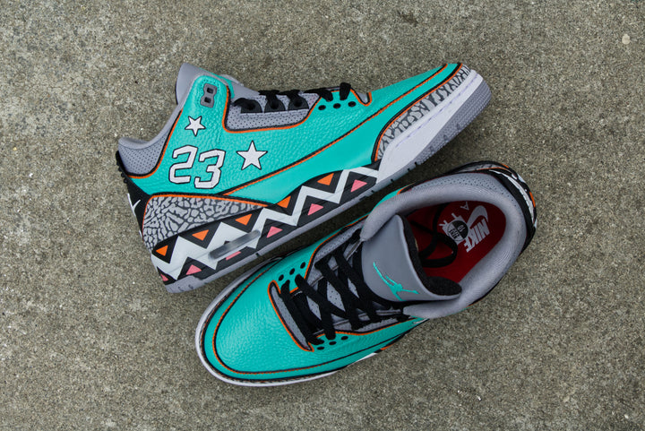 All-Star Game Nike Air Jordan 3 Custom Shoes