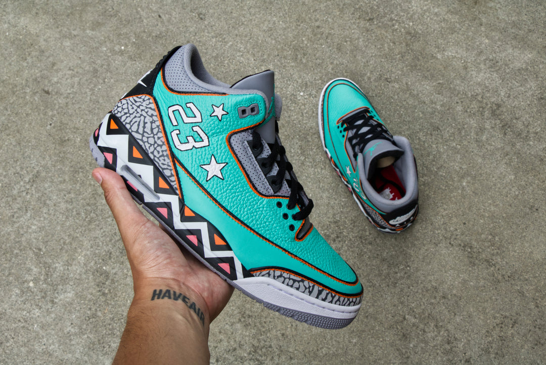 All-Star Game Nike Air Jordan 3 Custom Shoes