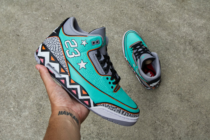 All-Star Game Nike Air Jordan 3 Custom Shoes