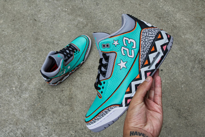 All-Star Game Nike Air Jordan 3 Custom Shoes