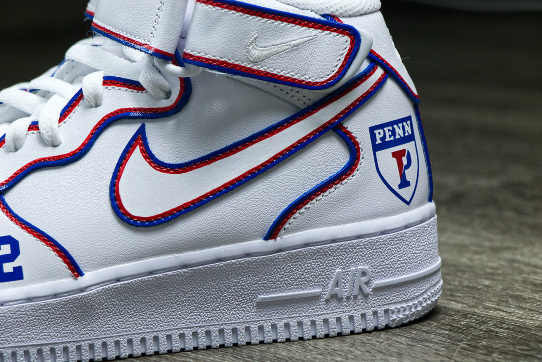 University of Pennsylvania Nike Air Force 1 Custom Shoes