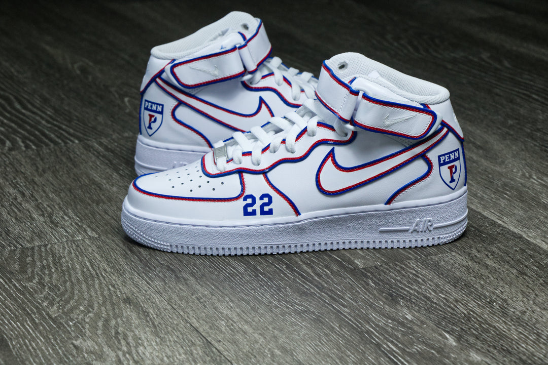 University of Pennsylvania Nike Air Force 1 Custom Shoes