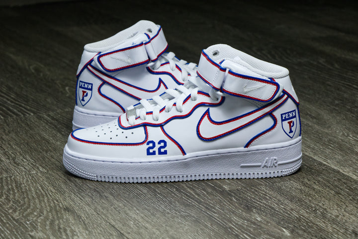 University of Pennsylvania Nike Air Force 1 Custom Shoes