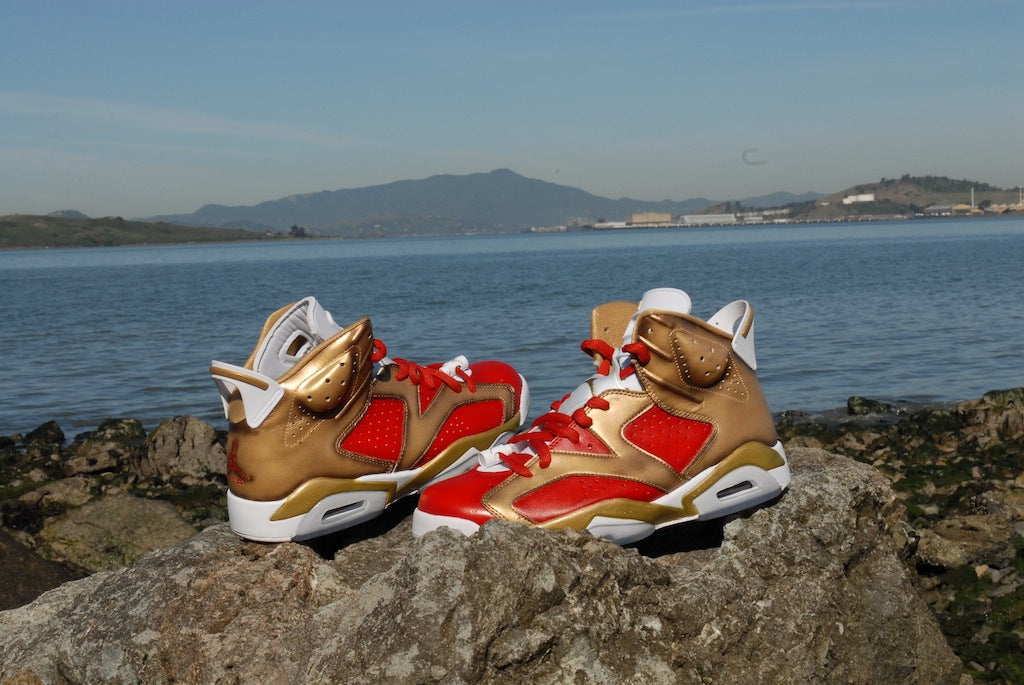 Niners Nike Air Jordan 6 Custom Shoes