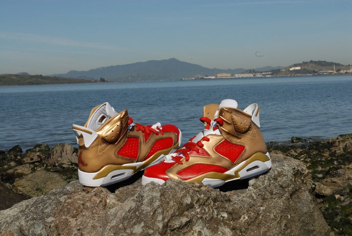Niners Nike Air Jordan 6 Custom Shoes