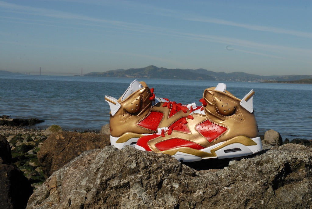 Niners Nike Air Jordan 6 Custom Shoes