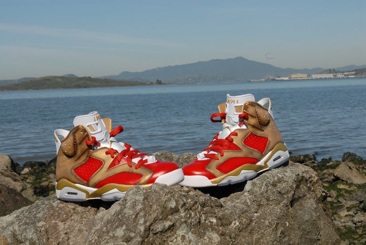 Niners Nike Air Jordan 6 Custom Shoes
