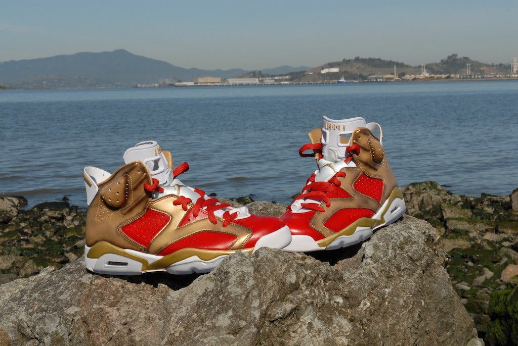 Niners Nike Air Jordan 6 Custom Shoes